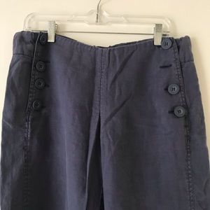 Anthropologie Fei 100% Linen Wide-legged Pant